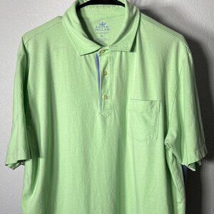 Peter Millar "Seaside Wash" Mint Green Cotton-Blend Short-Sleeve Polo SZ Lrg